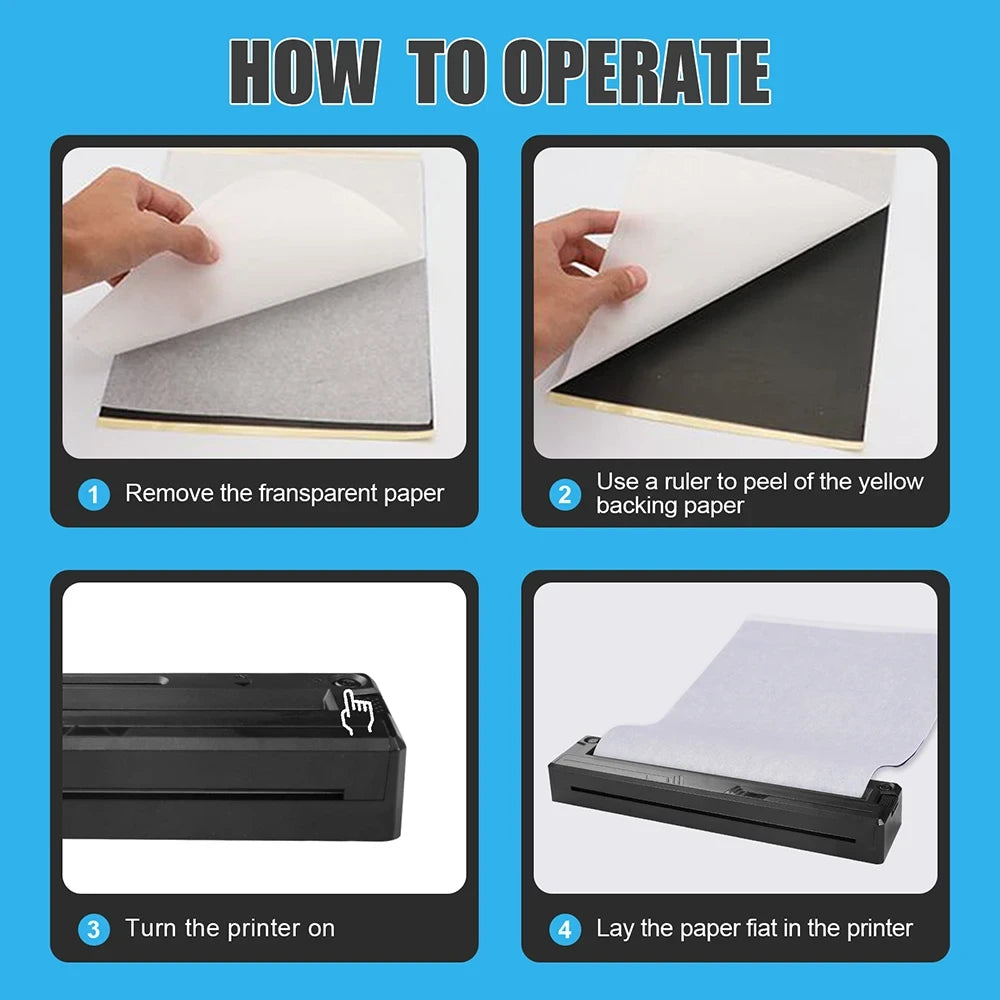 Wireless Tattoo Stencil Printer