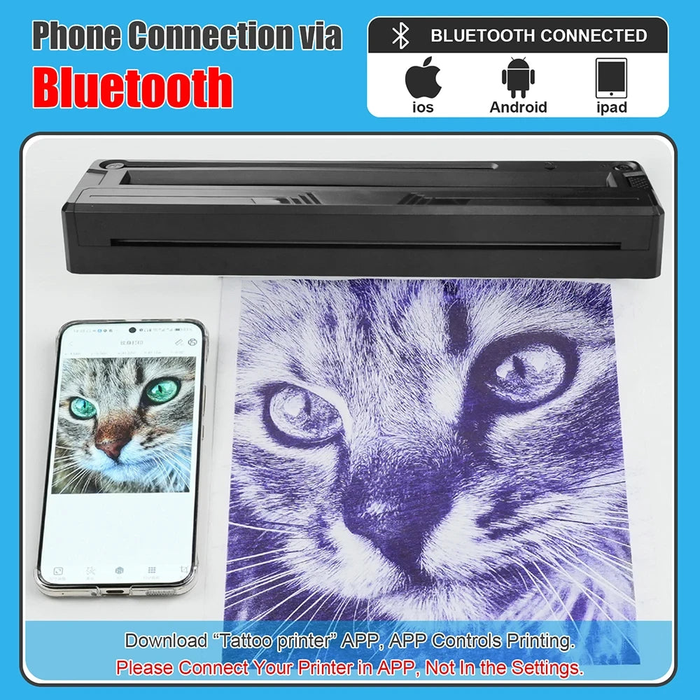 Wireless Tattoo Stencil Printer