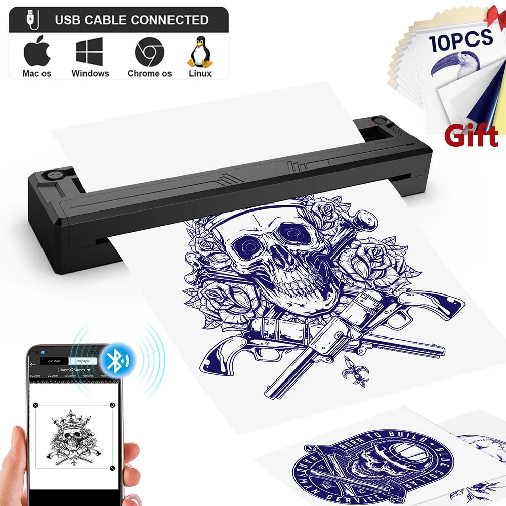 Wireless Tattoo Stencil Printer
