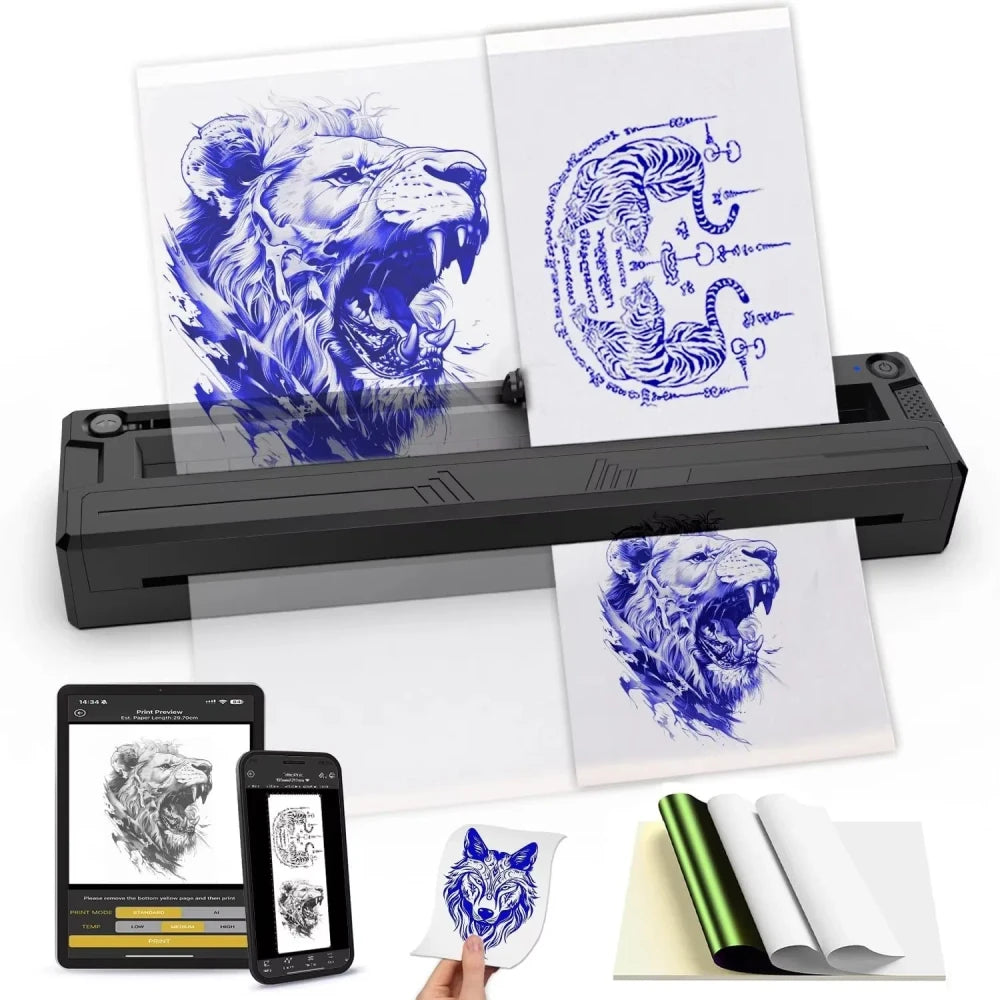 Wireless Tattoo Stencil Printer