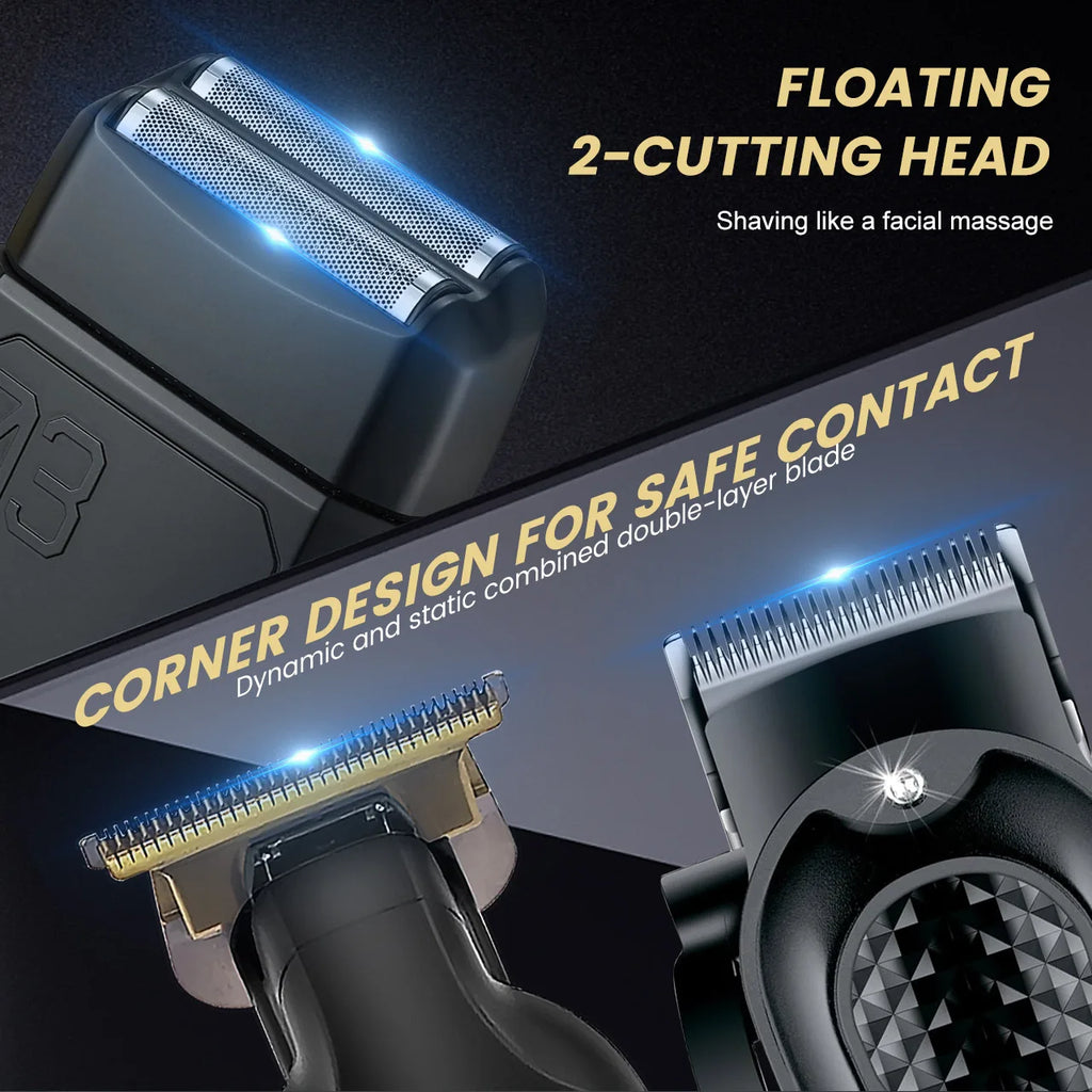 Cordless Rechargeable Hair Clipper Set (3-Piece)