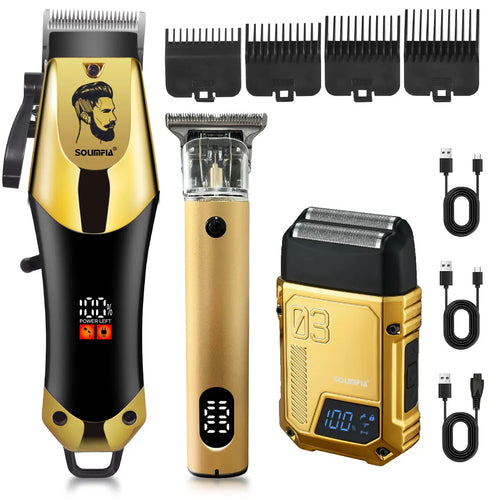 Cordless Rechargeable Hair Clipper Set (3-Piece)