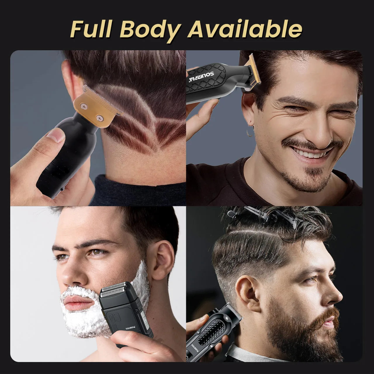 Cordless Rechargeable Hair Clipper Set (3-Piece)